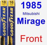 Front Wiper Blade Pack for 1985 Mitsubishi Mirage - Premium