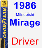 Driver Wiper Blade for 1986 Mitsubishi Mirage - Premium