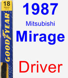 Driver Wiper Blade for 1987 Mitsubishi Mirage - Premium