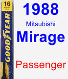 Passenger Wiper Blade for 1988 Mitsubishi Mirage - Premium