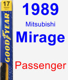 Passenger Wiper Blade for 1989 Mitsubishi Mirage - Premium