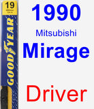 Driver Wiper Blade for 1990 Mitsubishi Mirage - Premium