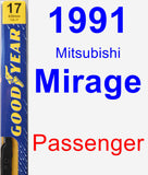 Passenger Wiper Blade for 1991 Mitsubishi Mirage - Premium