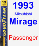 Passenger Wiper Blade for 1993 Mitsubishi Mirage - Premium