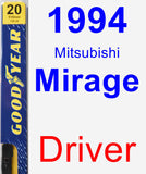 Driver Wiper Blade for 1994 Mitsubishi Mirage - Premium