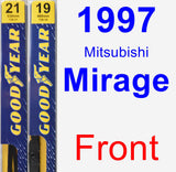 Front Wiper Blade Pack for 1997 Mitsubishi Mirage - Premium