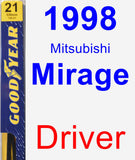 Driver Wiper Blade for 1998 Mitsubishi Mirage - Premium