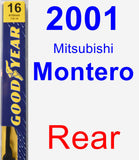 Rear Wiper Blade for 2001 Mitsubishi Montero - Premium