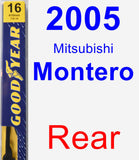 Rear Wiper Blade for 2005 Mitsubishi Montero - Premium