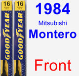 Front Wiper Blade Pack for 1984 Mitsubishi Montero - Premium