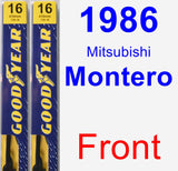 Front Wiper Blade Pack for 1986 Mitsubishi Montero - Premium