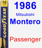 Passenger Wiper Blade for 1986 Mitsubishi Montero - Premium