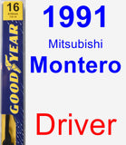 Driver Wiper Blade for 1991 Mitsubishi Montero - Premium