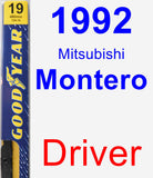 Driver Wiper Blade for 1992 Mitsubishi Montero - Premium