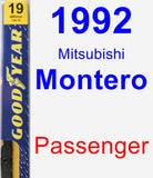 Passenger Wiper Blade for 1992 Mitsubishi Montero - Premium