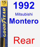 Rear Wiper Blade for 1992 Mitsubishi Montero - Premium