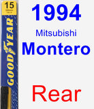 Rear Wiper Blade for 1994 Mitsubishi Montero - Premium