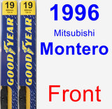 Front Wiper Blade Pack for 1996 Mitsubishi Montero - Premium