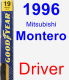 Driver Wiper Blade for 1996 Mitsubishi Montero - Premium