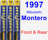 Front & Rear Wiper Blade Pack for 1997 Mitsubishi Montero - Premium