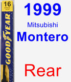 Rear Wiper Blade for 1999 Mitsubishi Montero - Premium