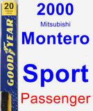 Passenger Wiper Blade for 2000 Mitsubishi Montero Sport - Premium