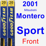 Front Wiper Blade Pack for 2001 Mitsubishi Montero Sport - Premium