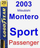 Passenger Wiper Blade for 2003 Mitsubishi Montero Sport - Premium