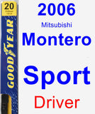 Driver Wiper Blade for 2006 Mitsubishi Montero Sport - Premium