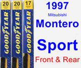 Front & Rear Wiper Blade Pack for 1997 Mitsubishi Montero Sport - Premium