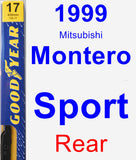 Rear Wiper Blade for 1999 Mitsubishi Montero Sport - Premium