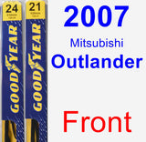 Front Wiper Blade Pack for 2007 Mitsubishi Outlander - Premium