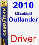 Driver Wiper Blade for 2010 Mitsubishi Outlander - Premium