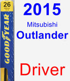 Driver Wiper Blade for 2015 Mitsubishi Outlander - Premium