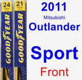 Front Wiper Blade Pack for 2011 Mitsubishi Outlander Sport - Premium