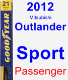 Passenger Wiper Blade for 2012 Mitsubishi Outlander Sport - Premium