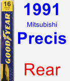 Rear Wiper Blade for 1991 Mitsubishi Precis - Premium