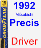 Driver Wiper Blade for 1992 Mitsubishi Precis - Premium