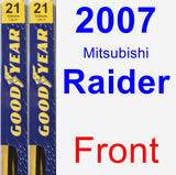 Front Wiper Blade Pack for 2007 Mitsubishi Raider - Premium