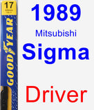 Driver Wiper Blade for 1989 Mitsubishi Sigma - Premium