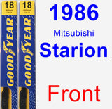 Front Wiper Blade Pack for 1986 Mitsubishi Starion - Premium