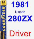 Driver Wiper Blade for 1981 Nissan 280ZX - Premium