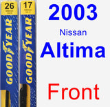 Front Wiper Blade Pack for 2003 Nissan Altima - Premium