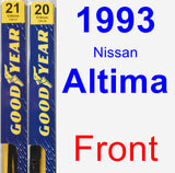 Front Wiper Blade Pack for 1993 Nissan Altima - Premium