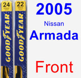 Front Wiper Blade Pack for 2005 Nissan Armada - Premium