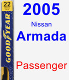 Passenger Wiper Blade for 2005 Nissan Armada - Premium