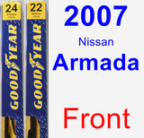 Front Wiper Blade Pack for 2007 Nissan Armada - Premium