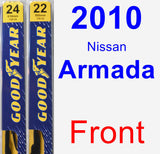 Front Wiper Blade Pack for 2010 Nissan Armada - Premium