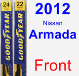 Front Wiper Blade Pack for 2012 Nissan Armada - Premium