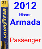 Passenger Wiper Blade for 2012 Nissan Armada - Premium